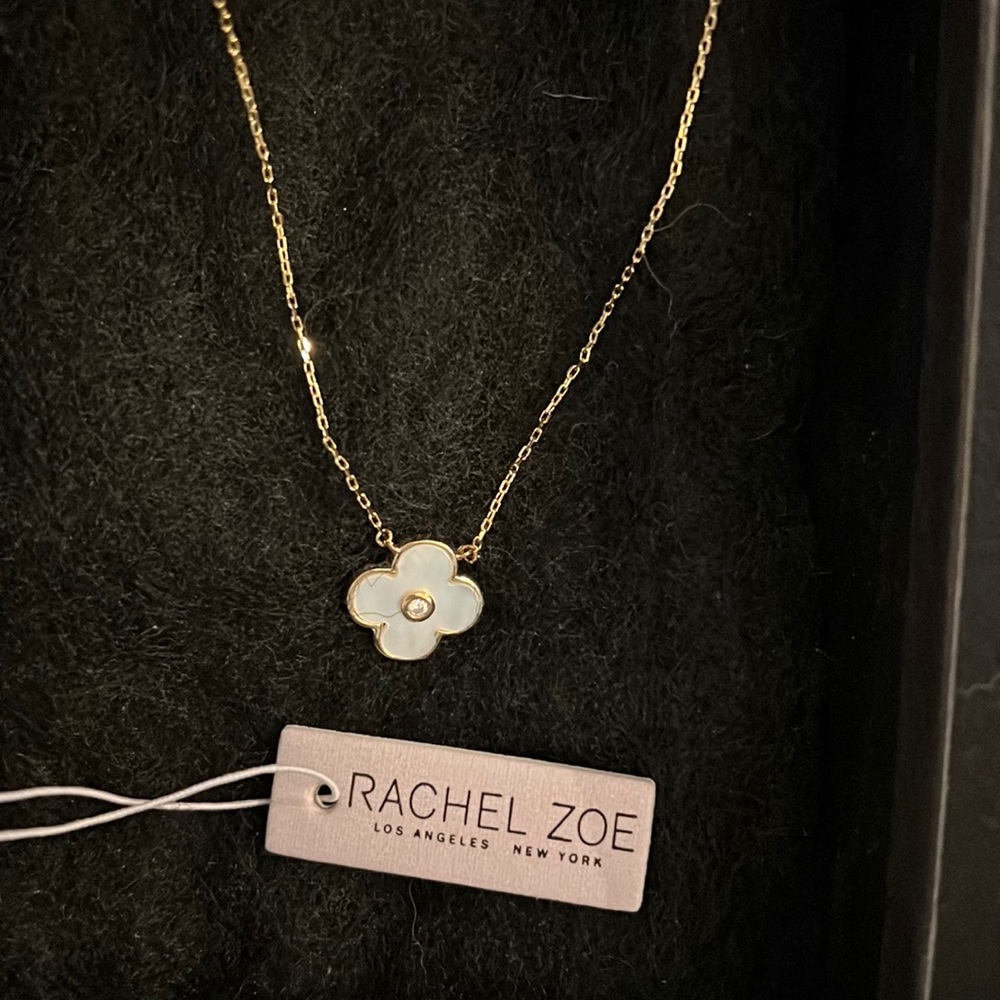 17” Necklace with 18K gold plated sterling silver chain NWT